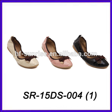 leather ballerina brand shoes ballerina cheap foldable shoes